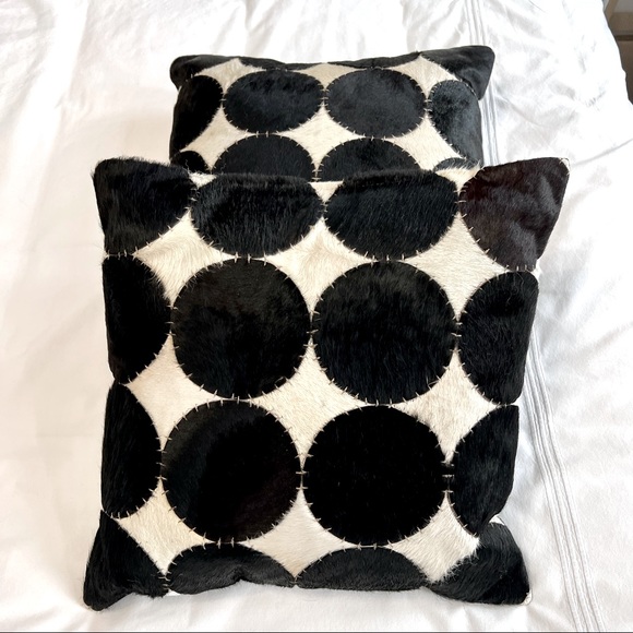 Other - ✨Host Pic✨Set of two hand stitched cowhide pillows 15”x15”